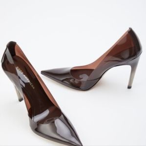 Good American Cinderella heels mocha